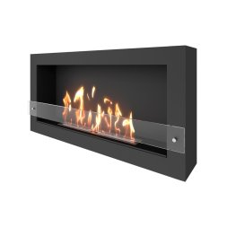 Биокамин SteelHeat WALL ONE 1100 LITE черный (Стекло)