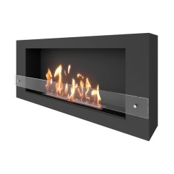 Биокамин SteelHeat WALL LONG 1200 LITE черный (Стекло)