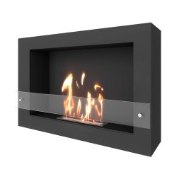 Биокамин SteelHeat WALL ONE 800 LITE черный (Стекло)